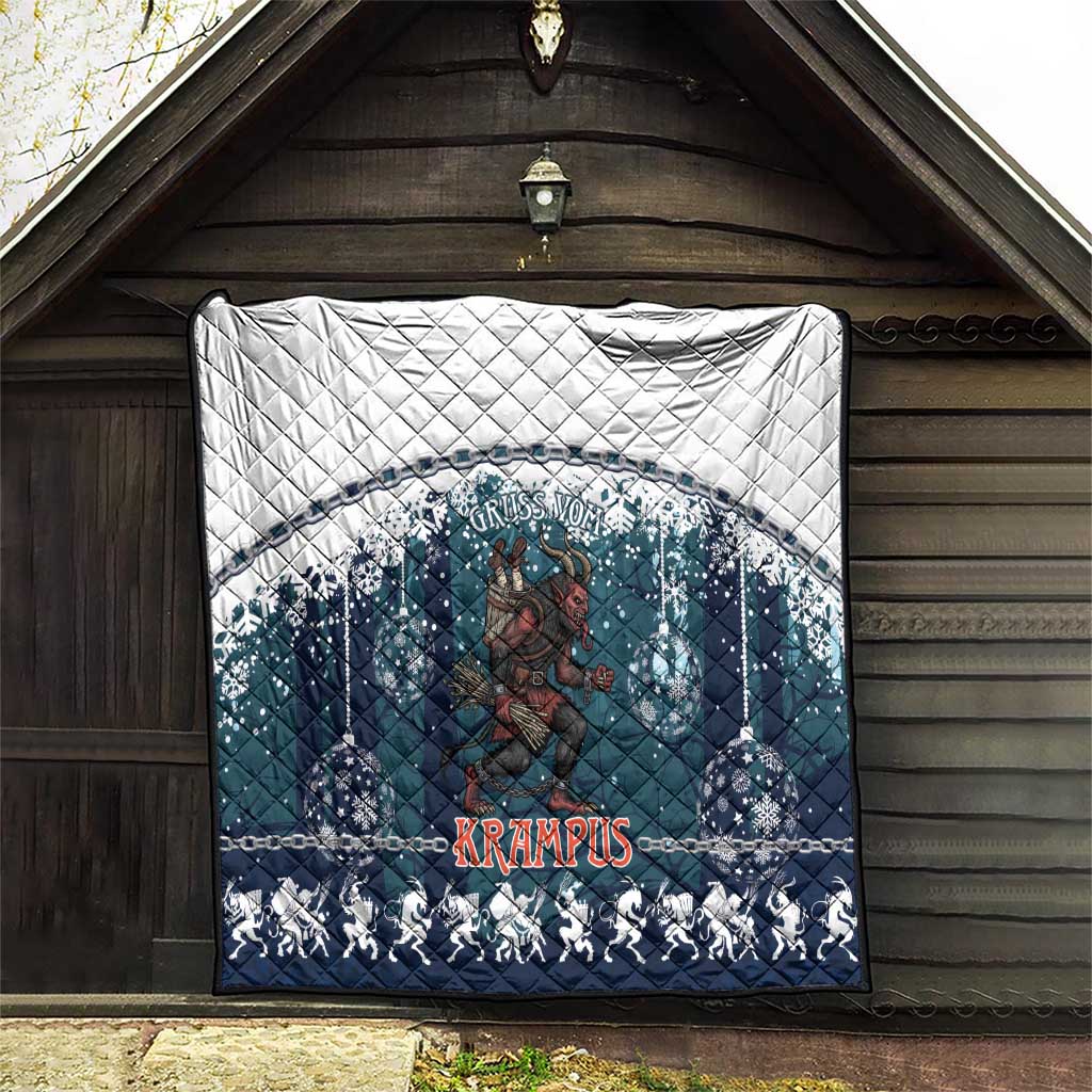 Gruss vom Krampus Christmas Quilt Creepy Xmas Devil - Wonder Print Shop