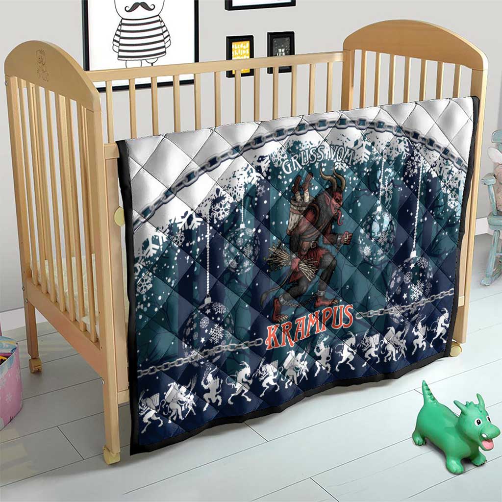 Gruss vom Krampus Christmas Quilt Creepy Xmas Devil - Wonder Print Shop