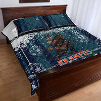 Gruss vom Krampus Christmas Quilt Bed Set Creepy Xmas Devil - Wonder Print Shop