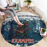 Gruss vom Krampus Christmas Round Carpet Creepy Xmas Devil - Wonder Print Shop