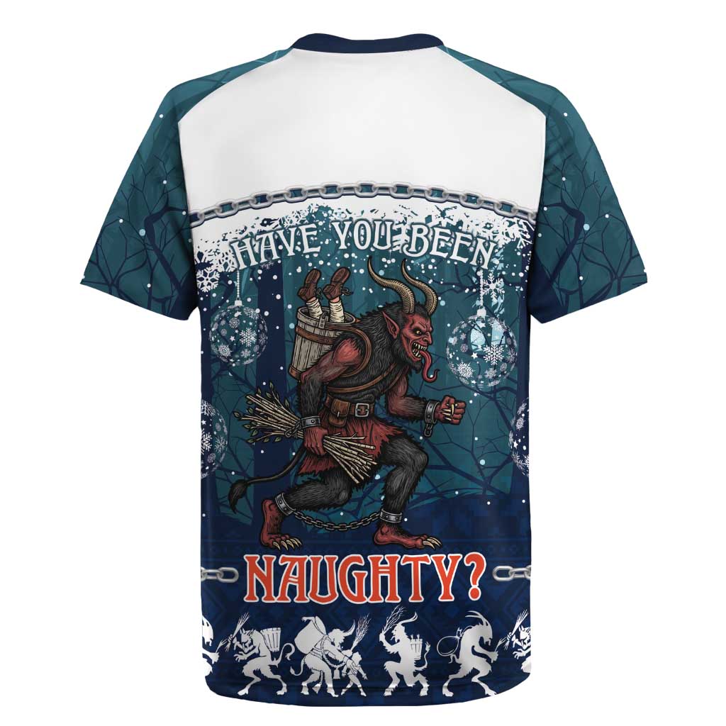 Gruss vom Krampus Christmas Rugby Jersey Creepy Xmas Devil - Wonder Print Shop