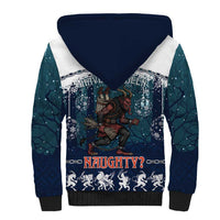 Gruss vom Krampus Christmas Sherpa Hoodie Creepy Xmas Devil - Wonder Print Shop
