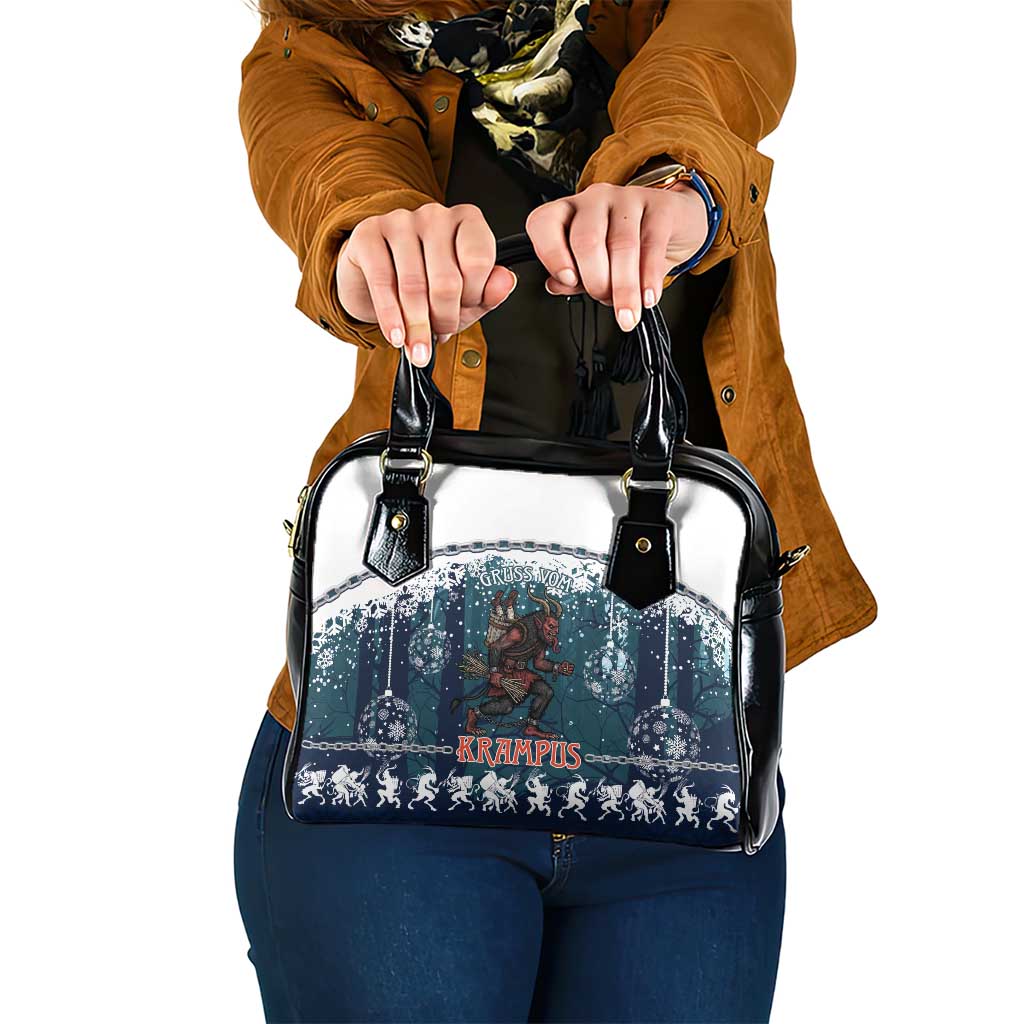Gruss vom Krampus Christmas Shoulder Handbag Creepy Xmas Devil - Wonder Print Shop
