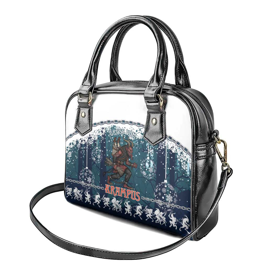 Gruss vom Krampus Christmas Shoulder Handbag Creepy Xmas Devil - Wonder Print Shop