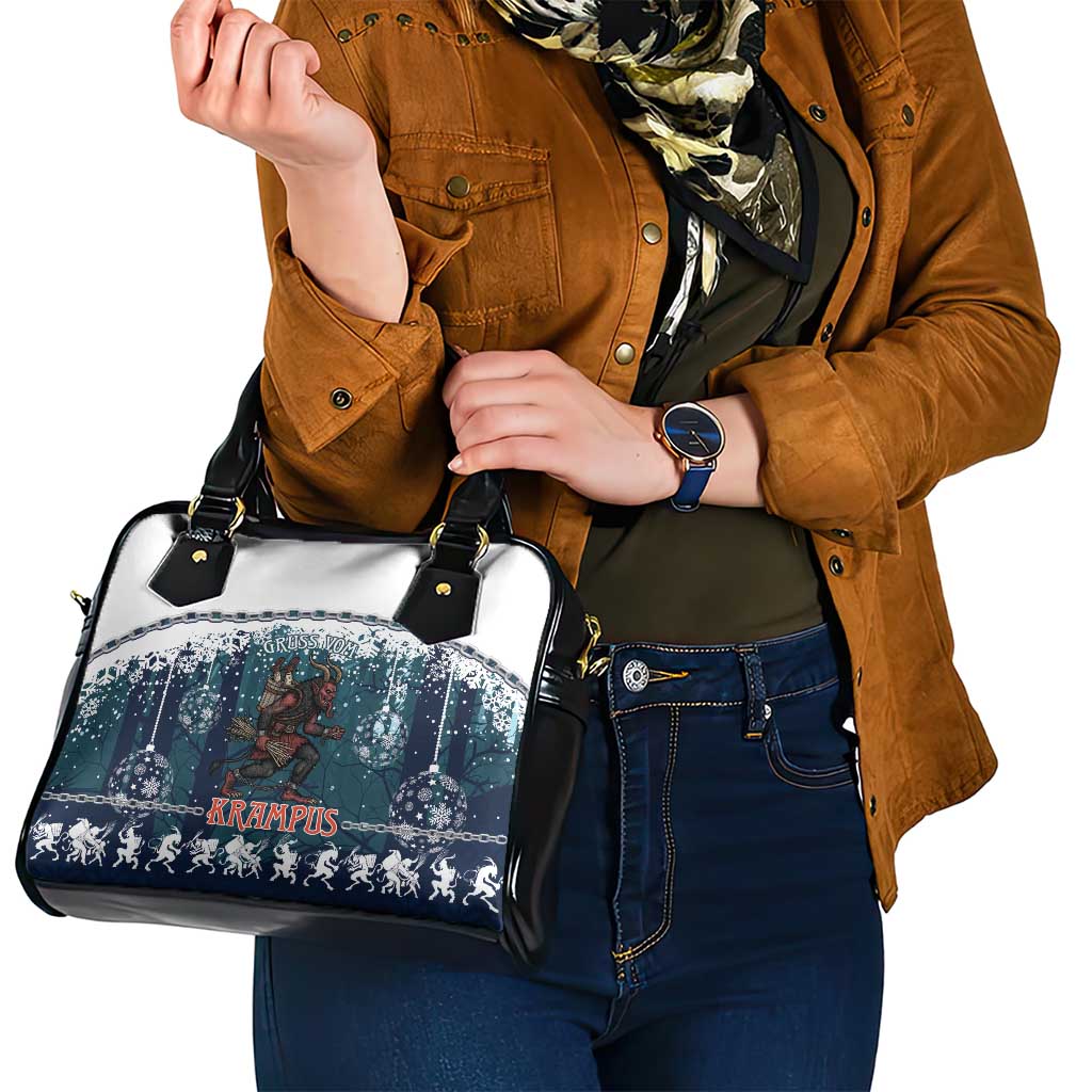 Gruss vom Krampus Christmas Shoulder Handbag Creepy Xmas Devil - Wonder Print Shop