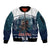 Gruss vom Krampus Christmas Sleeve Zip Bomber Jacket Creepy Xmas Devil - Wonder Print Shop