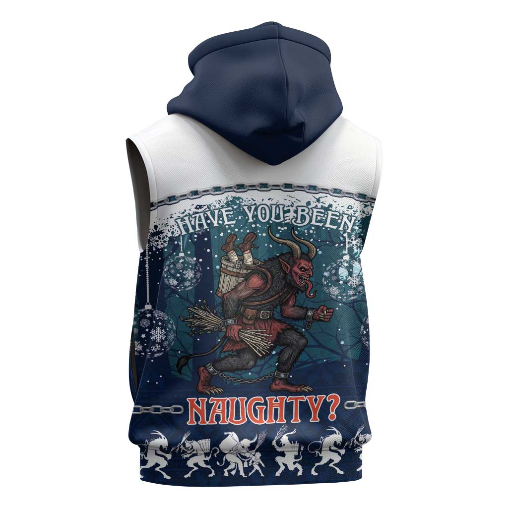 Gruss vom Krampus Christmas Sleeveless Hoodie Creepy Xmas Devil - Wonder Print Shop
