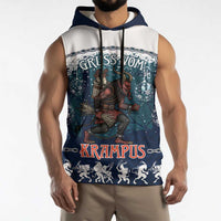 Gruss vom Krampus Christmas Sleeveless Hoodie Creepy Xmas Devil - Wonder Print Shop