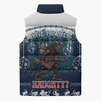 Gruss vom Krampus Christmas Sleeveless Puffer Jacket Creepy Xmas Devil - Wonder Print Shop