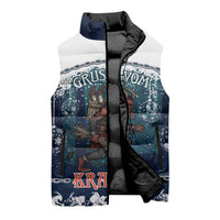 Gruss vom Krampus Christmas Sleeveless Puffer Jacket Creepy Xmas Devil - Wonder Print Shop
