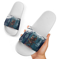 Gruss vom Krampus Christmas Slide Sandals Creepy Xmas Devil - Wonder Print Shop