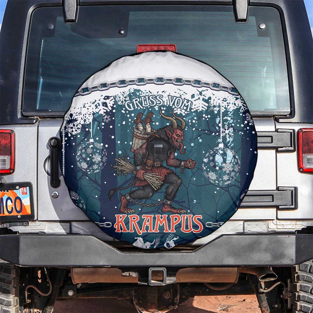Gruss vom Krampus Christmas Spare Tire Cover Creepy Xmas Devil - Wonder Print Shop