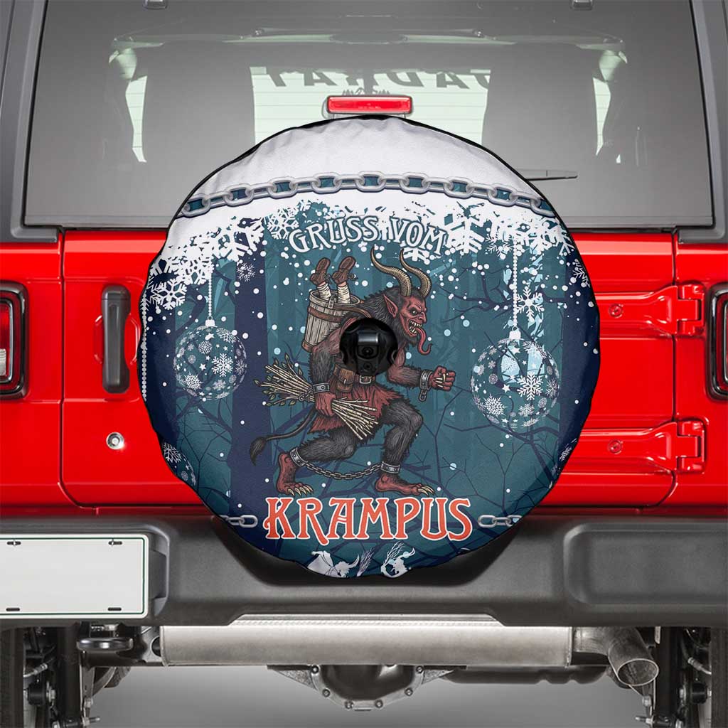 Gruss vom Krampus Christmas Spare Tire Cover Creepy Xmas Devil - Wonder Print Shop