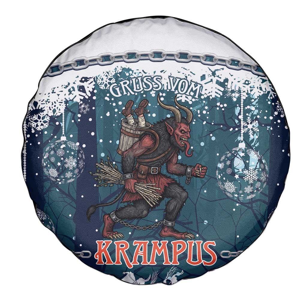 Gruss vom Krampus Christmas Spare Tire Cover Creepy Xmas Devil - Wonder Print Shop