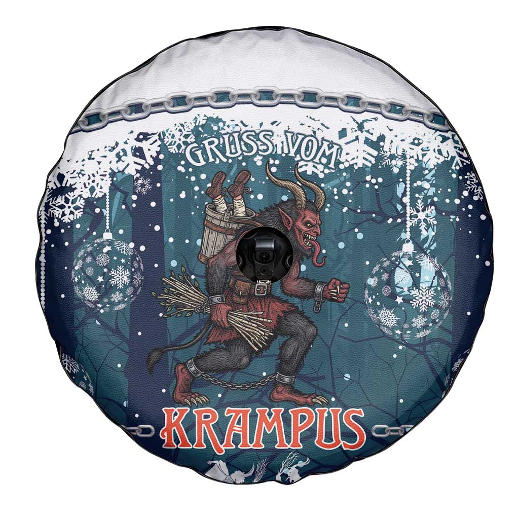 Gruss vom Krampus Christmas Spare Tire Cover Creepy Xmas Devil - Wonder Print Shop