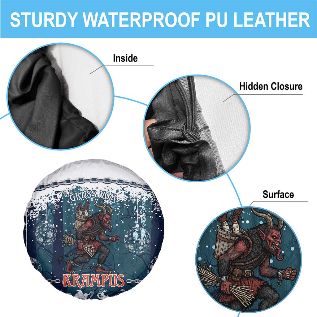 Gruss vom Krampus Christmas Spare Tire Cover Creepy Xmas Devil - Wonder Print Shop