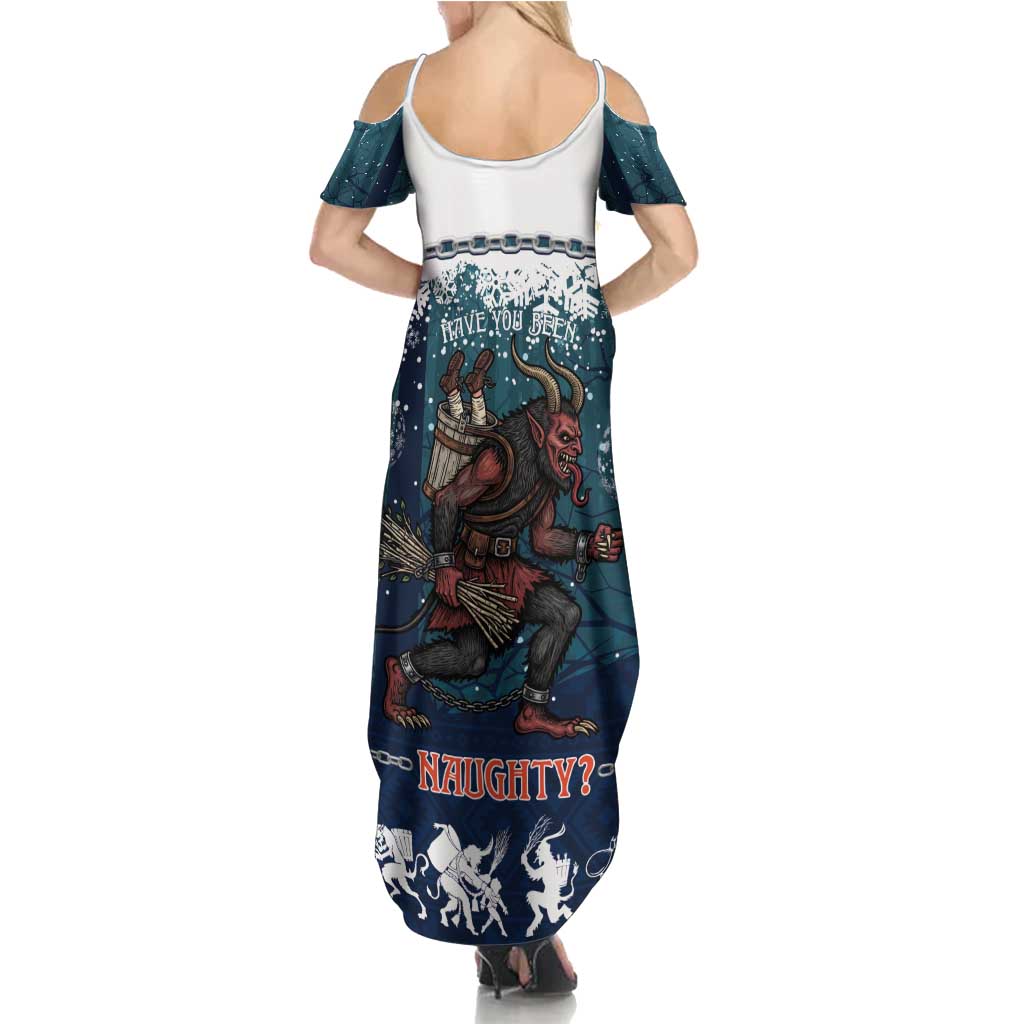 Gruss vom Krampus Christmas Summer Maxi Dress Creepy Xmas Devil - Wonder Print Shop