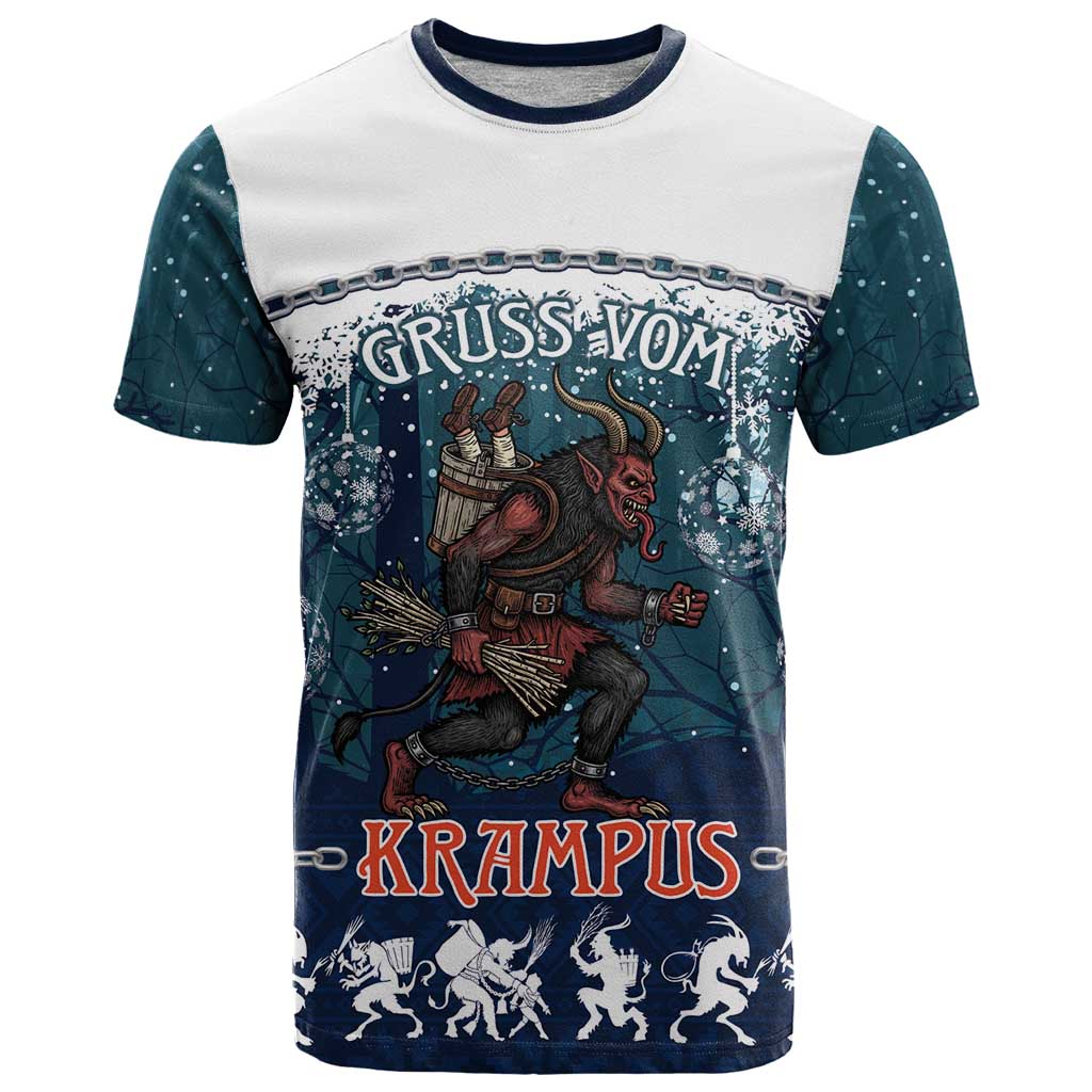 Gruss vom Krampus Christmas T Shirt Creepy Xmas Devil - Wonder Print Shop