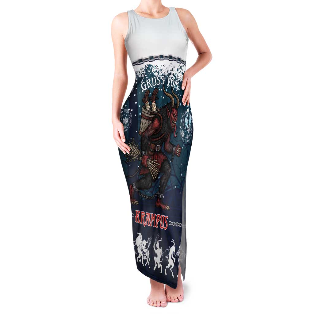 Gruss vom Krampus Christmas Tank Maxi Dress Creepy Xmas Devil - Wonder Print Shop