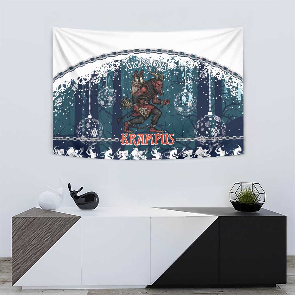 Gruss vom Krampus Christmas Tapestry Creepy Xmas Devil - Wonder Print Shop