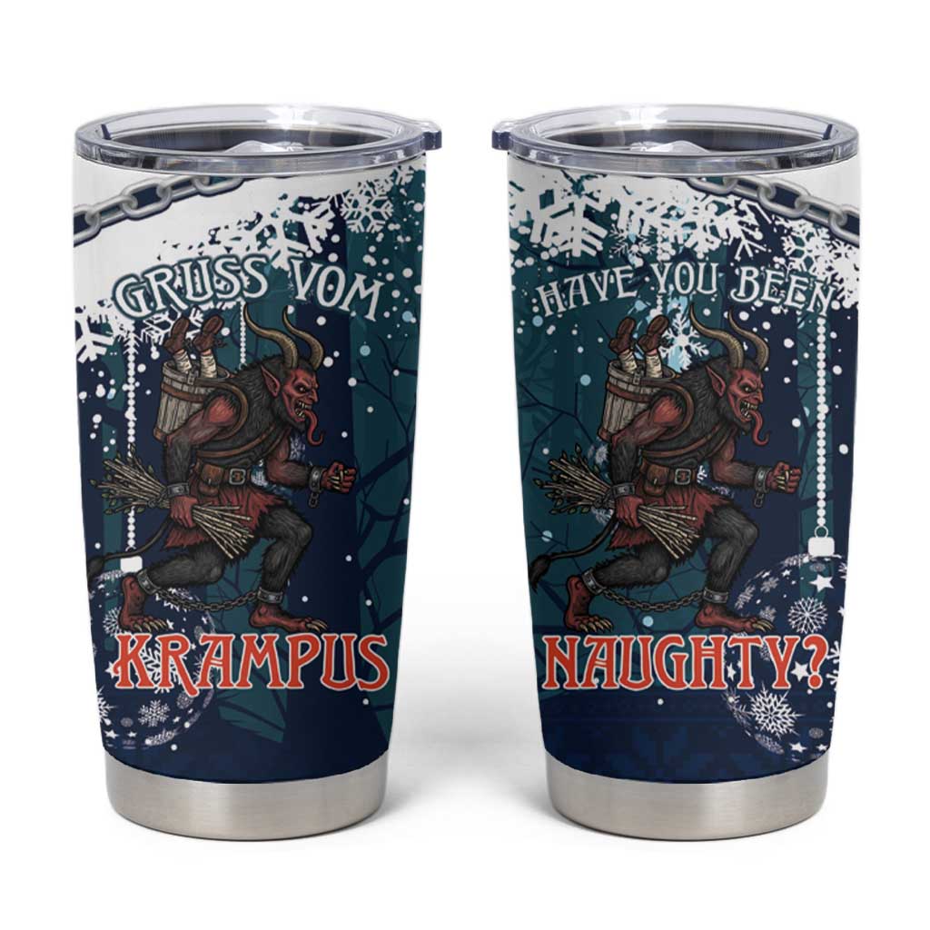 Gruss vom Krampus Christmas Tumbler Cup Creepy Xmas Devil - Wonder Print Shop