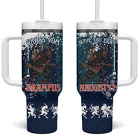 Gruss vom Krampus Christmas Tumbler With Handle Creepy Xmas Devil - Wonder Print Shop
