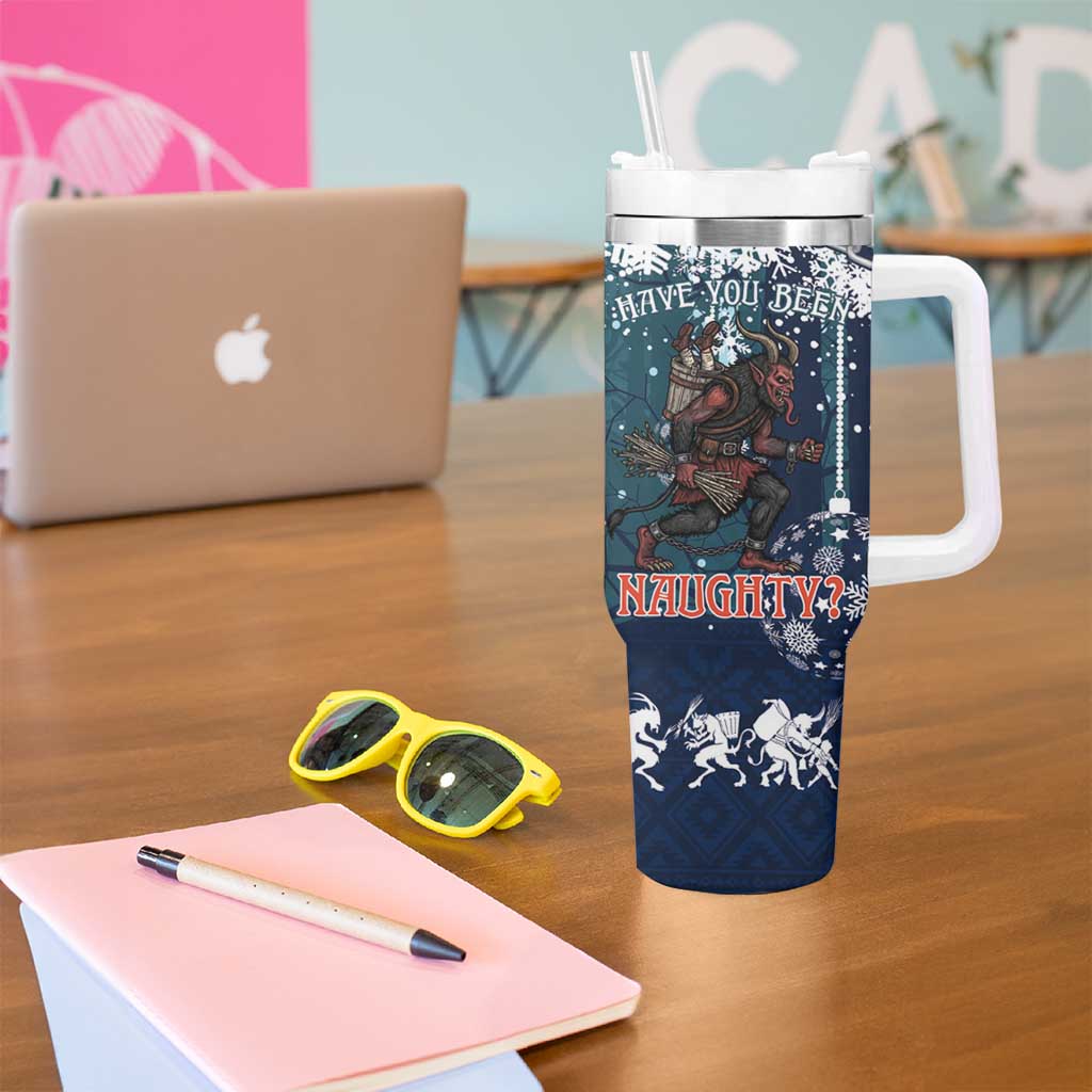 Gruss vom Krampus Christmas Tumbler With Handle Creepy Xmas Devil - Wonder Print Shop