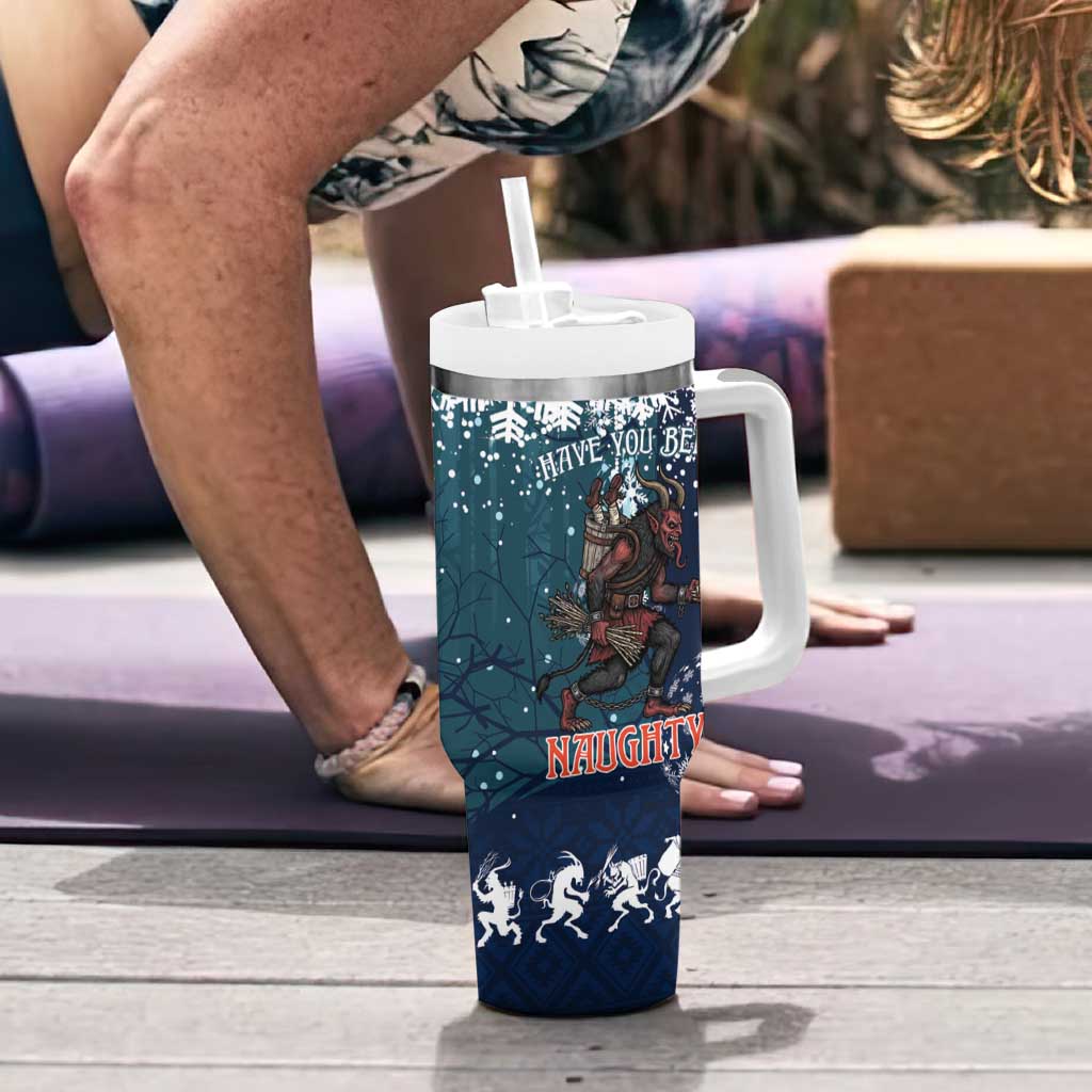 Gruss vom Krampus Christmas Tumbler With Handle Creepy Xmas Devil - Wonder Print Shop
