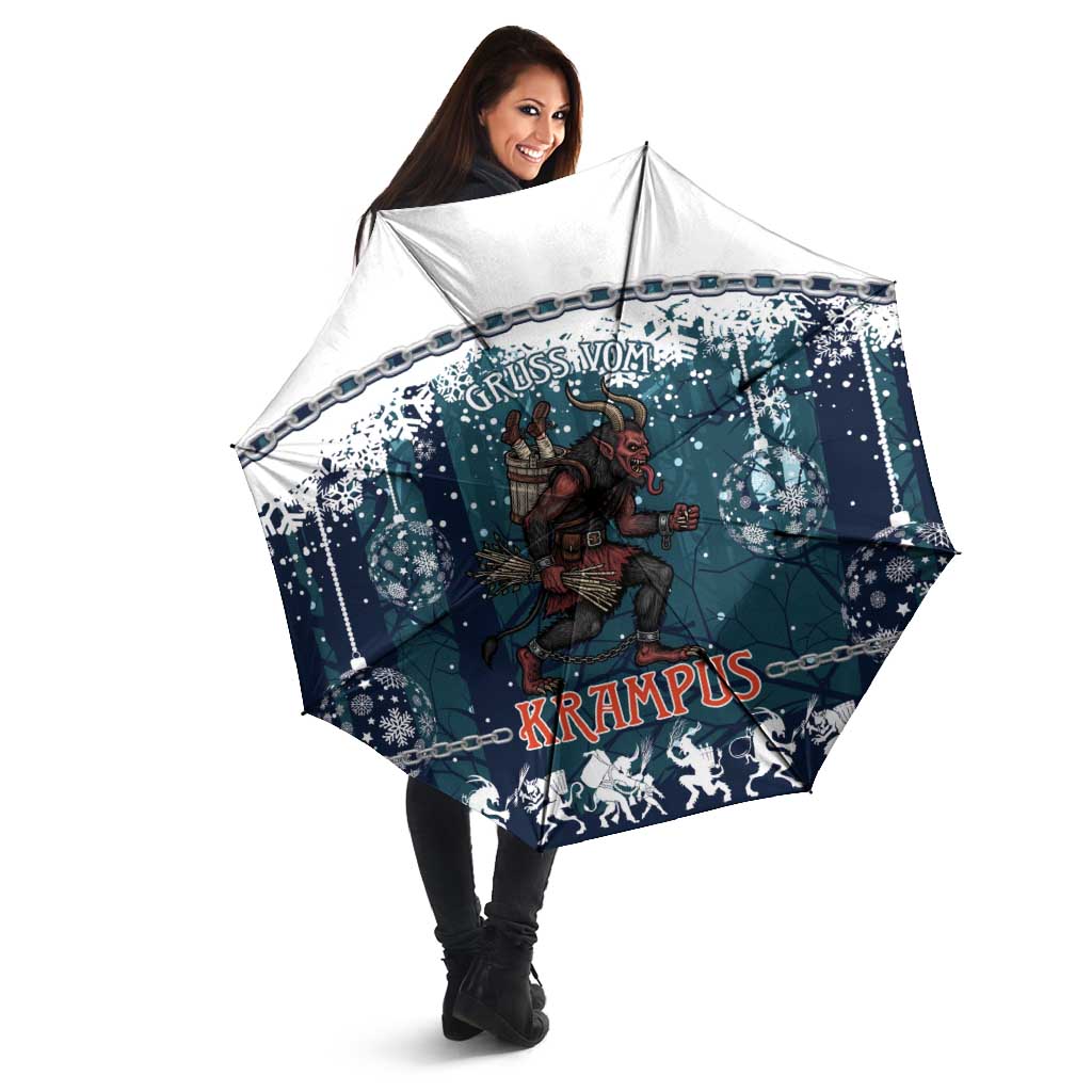 Gruss vom Krampus Christmas Umbrella Creepy Xmas Devil - Wonder Print Shop