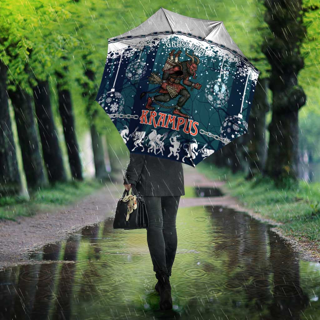 Gruss vom Krampus Christmas Umbrella Creepy Xmas Devil - Wonder Print Shop