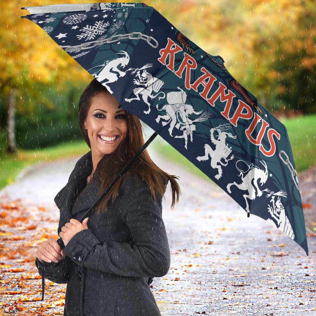 Gruss vom Krampus Christmas Umbrella Creepy Xmas Devil - Wonder Print Shop