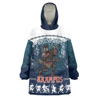 Gruss vom Krampus Christmas Wearable Blanket Hoodie Creepy Xmas Devil - Wonder Print Shop