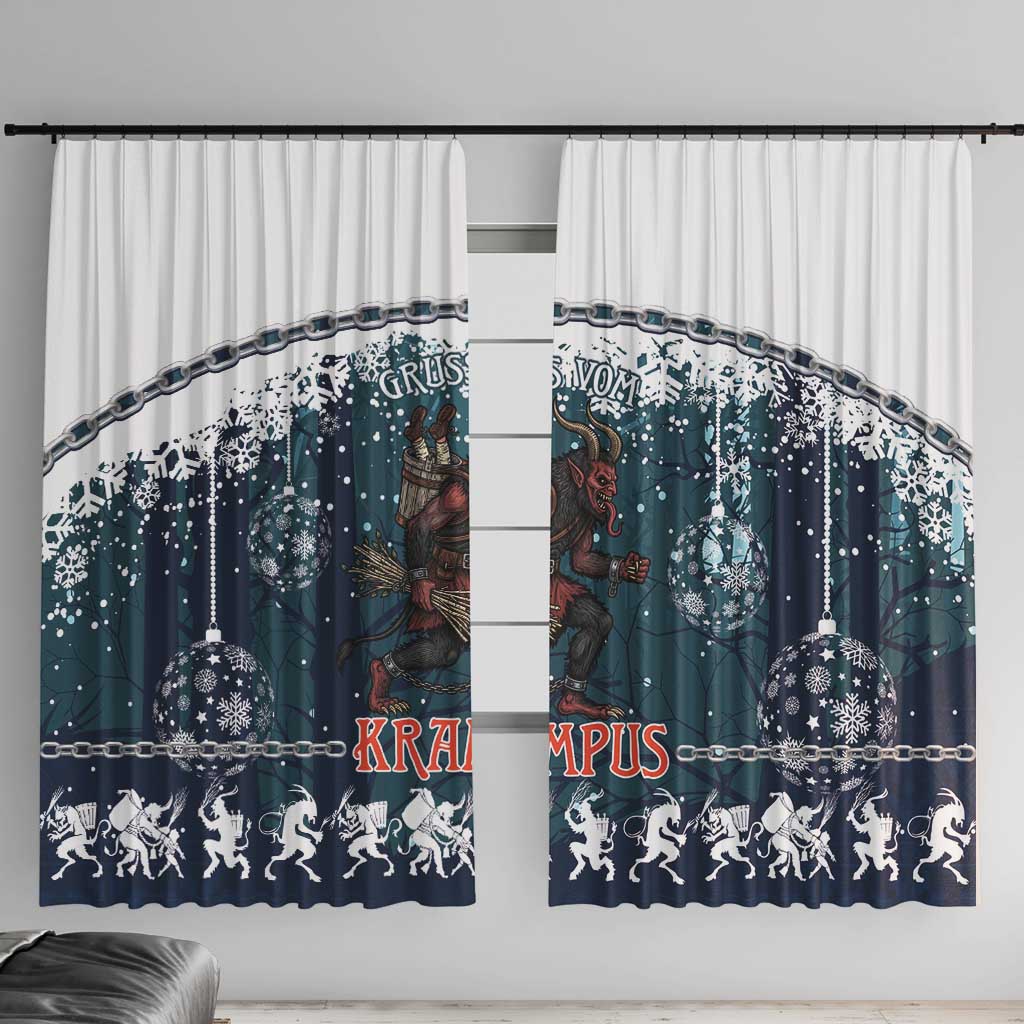 Gruss vom Krampus Christmas Window Curtain Creepy Xmas Devil - Wonder Print Shop
