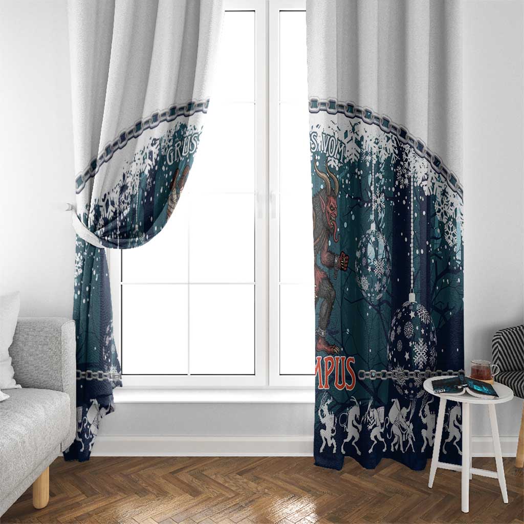 Gruss vom Krampus Christmas Window Curtain Creepy Xmas Devil - Wonder Print Shop