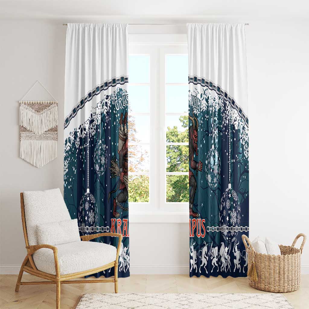 Gruss vom Krampus Christmas Window Curtain Creepy Xmas Devil - Wonder Print Shop