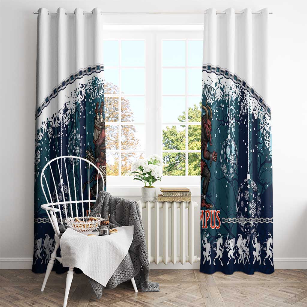 Gruss vom Krampus Christmas Window Curtain Creepy Xmas Devil - Wonder Print Shop