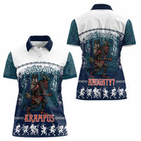 Gruss vom Krampus Christmas Women Polo Shirt Creepy Xmas Devil - Wonder Print Shop