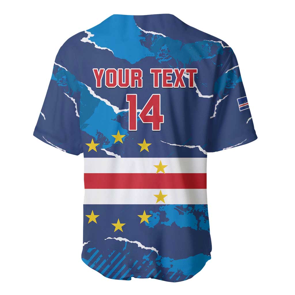 Custom Cape Verde Football Baseball Jersey Go Blue Sharks - Mascot Version - Wonder Print Shop