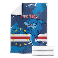Custom Cape Verde Football Blanket Go Blue Sharks - Mascot Version