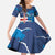 Custom Cape Verde Football Family Matching Off Shoulder Maxi Dress and Hawaiian Shirt Go Blue Sharks - Mascot Version - Wonder Print Shop