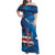 Custom Cape Verde Football Family Matching Off Shoulder Maxi Dress and Hawaiian Shirt Go Blue Sharks - Mascot Version - Wonder Print Shop