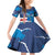 Custom Cape Verde Football Family Matching Off Shoulder Short Dress and Hawaiian Shirt Go Blue Sharks - Mascot Version - Wonder Print Shop