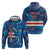 Custom Cape Verde Football Hoodie Go Blue Sharks - Mascot Version - Wonder Print Shop