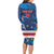 Custom Cape Verde Football Long Sleeve Bodycon Dress Go Blue Sharks - Mascot Version - Wonder Print Shop