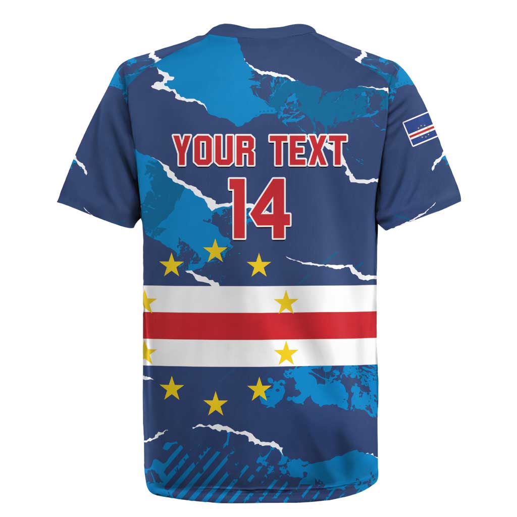Custom Cape Verde Football Rugby Jersey Go Blue Sharks - Mascot Version - Wonder Print Shop