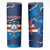 Custom Cape Verde Football Skinny Tumbler Go Blue Sharks - Mascot Version - Wonder Print Shop
