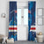 Custom Cape Verde Football Window Curtain Go Blue Sharks - Mascot Version - Wonder Print Shop