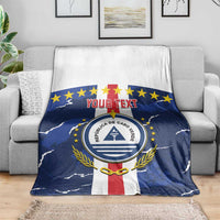 Custom Cape Verde Football Blanket Go Blue Sharks - Sporty Version
