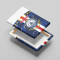 Custom Cape Verde Football Canvas Wall Art Go Blue Sharks - Sporty Version - Wonder Print Shop