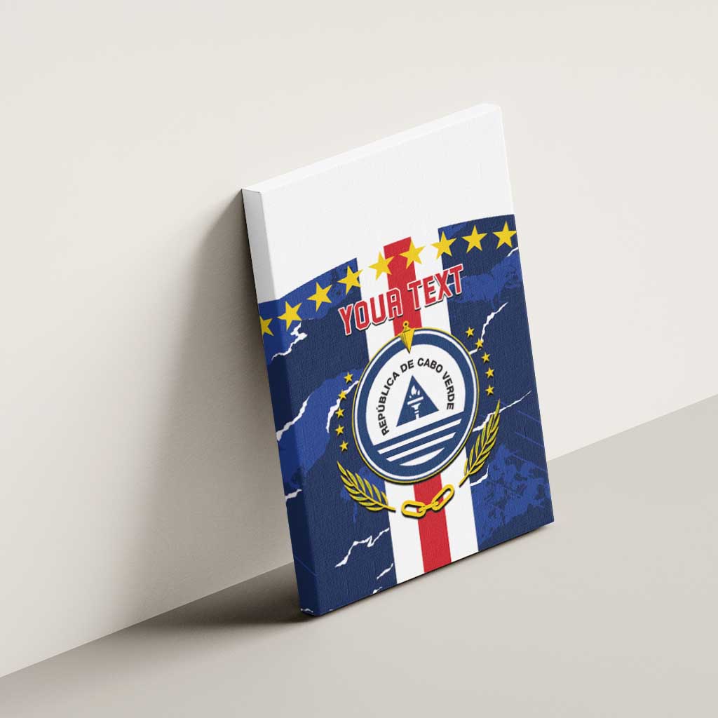 Custom Cape Verde Football Canvas Wall Art Go Blue Sharks - Sporty Version - Wonder Print Shop